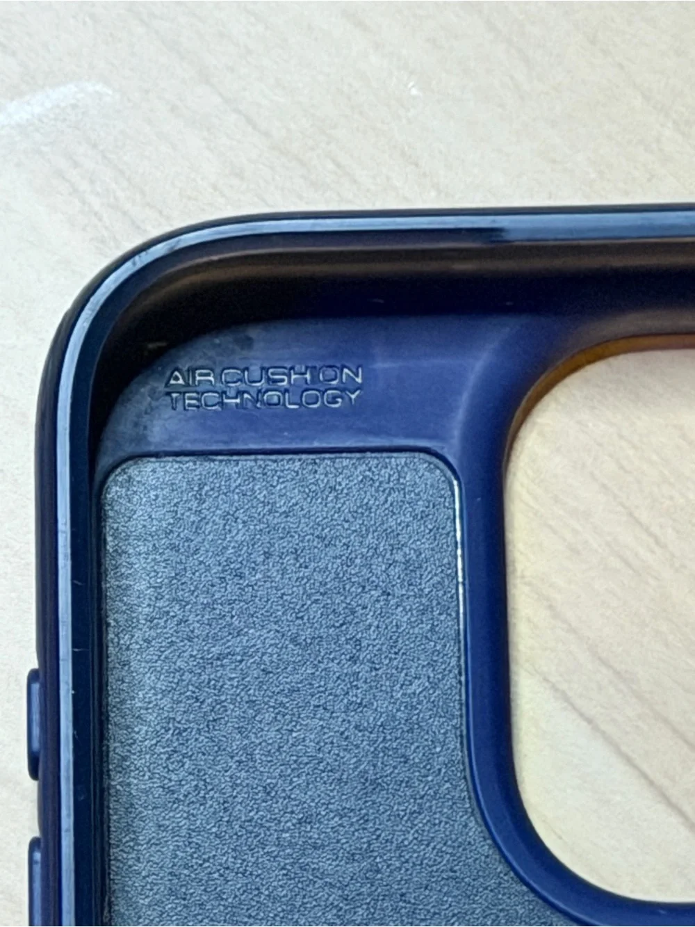 Blue Textured Protective iPhone 15 Pro Case - Spigen